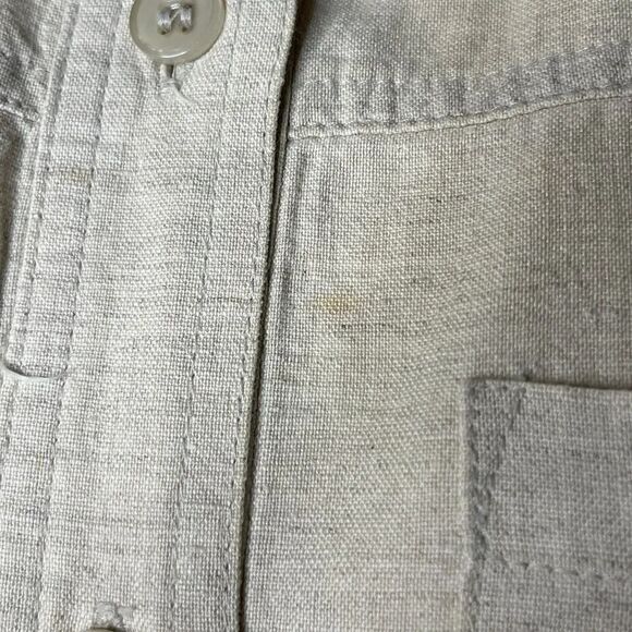 Style & Co Linen Sleeveless Button Down Full Length Dress Tan Size 6 - Picture 4 of 4